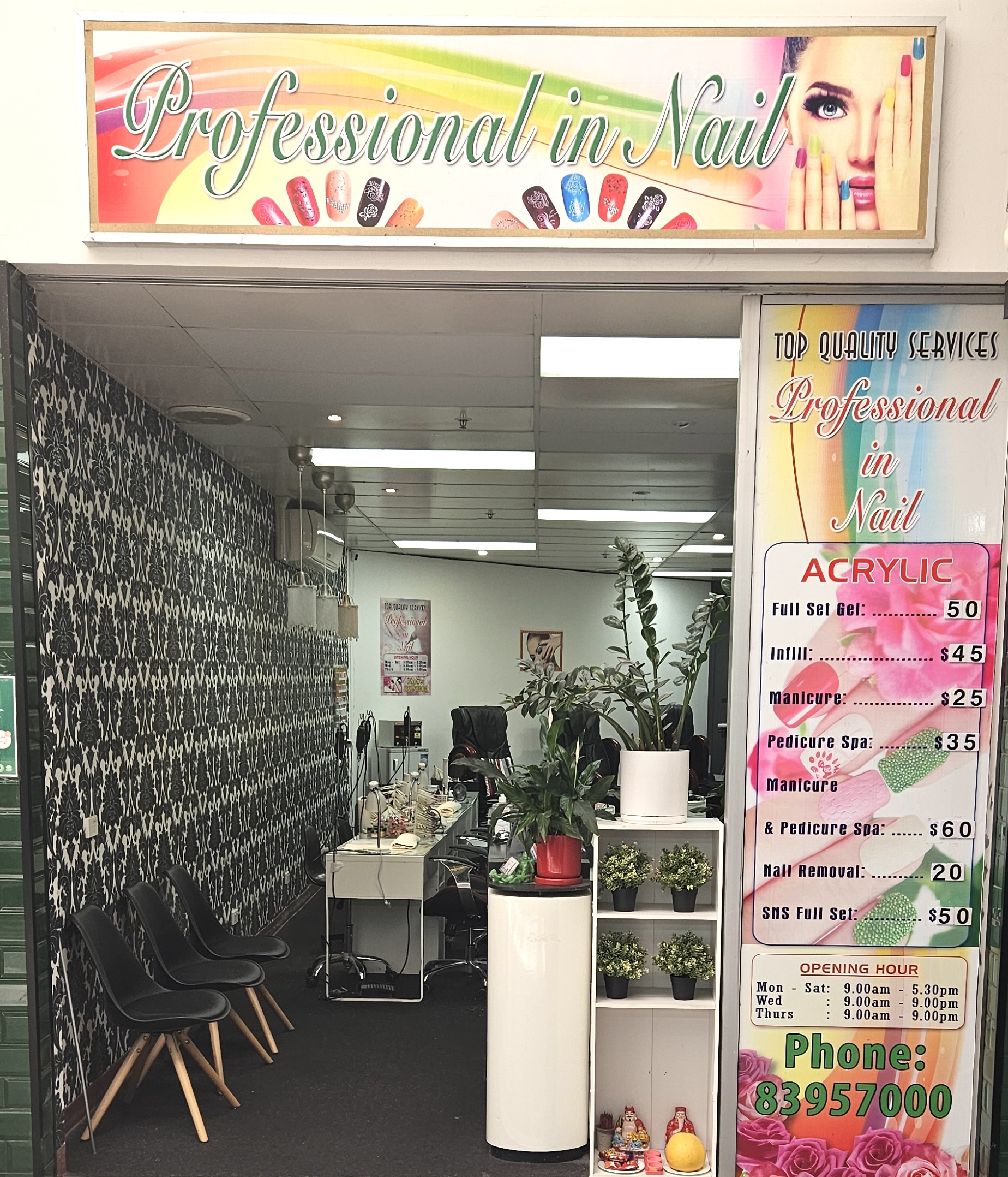 Professional in Nails Traders Store Front